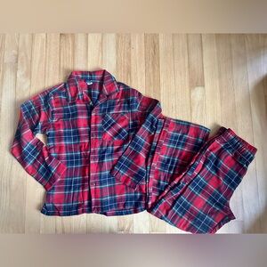 Old Navy Kids Plaid Pajama Set - Red and Blue